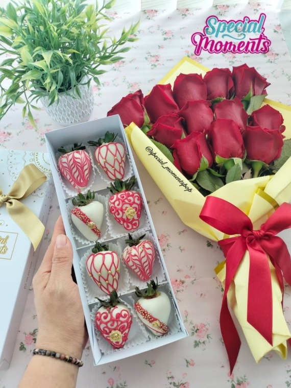 bouquet caja de fresas